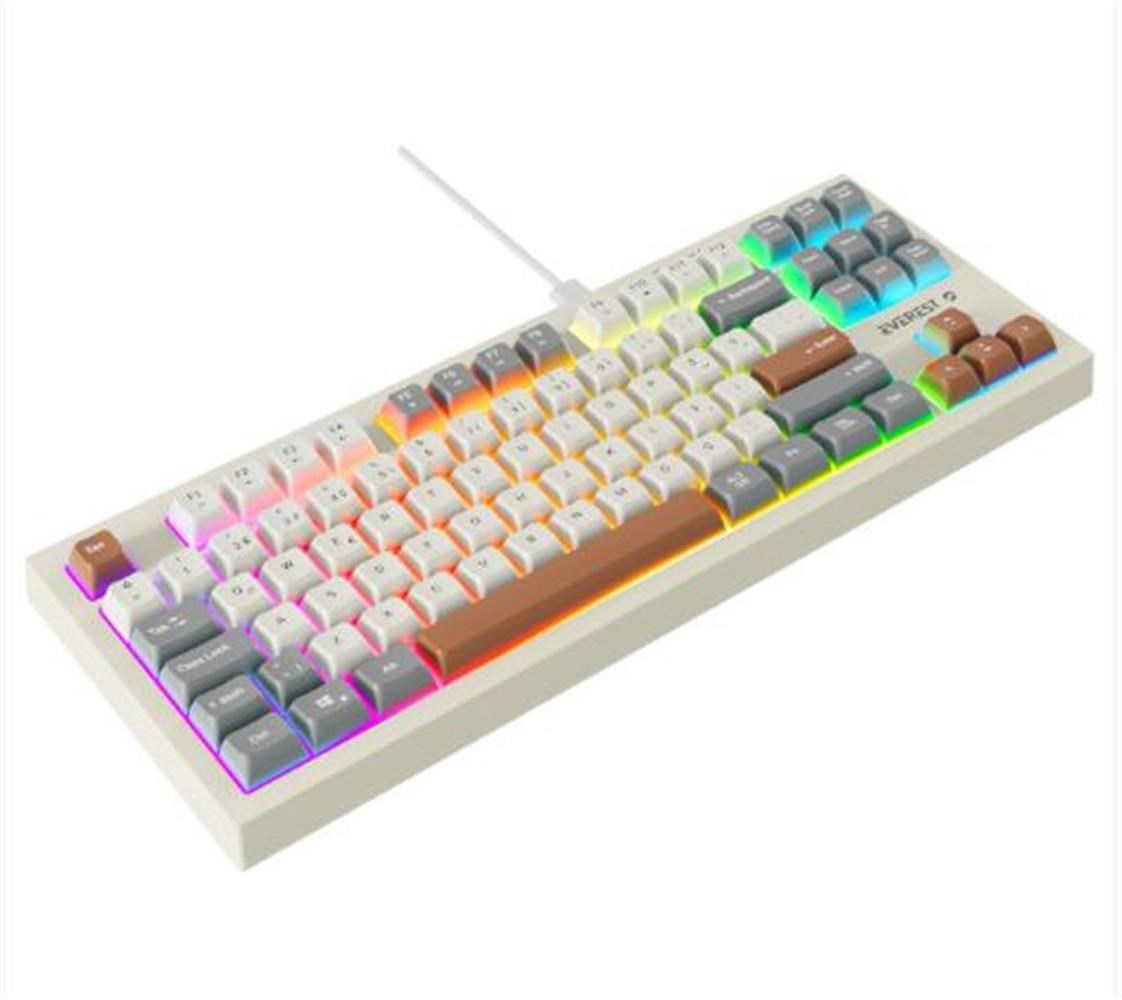 Everest KB-98 SILENT TKL Gri-Gri Mavi-Kahve Rainbow Q Membrane Klavye