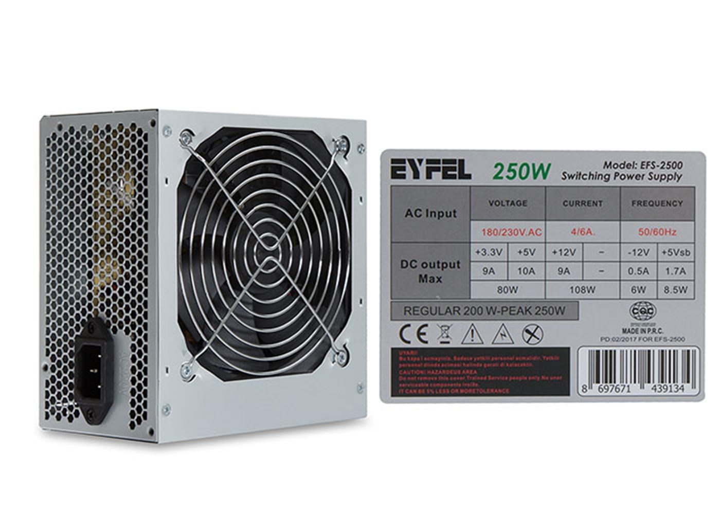 Eyfel EFS-2500  250w Power Supply Güç Kaynağı