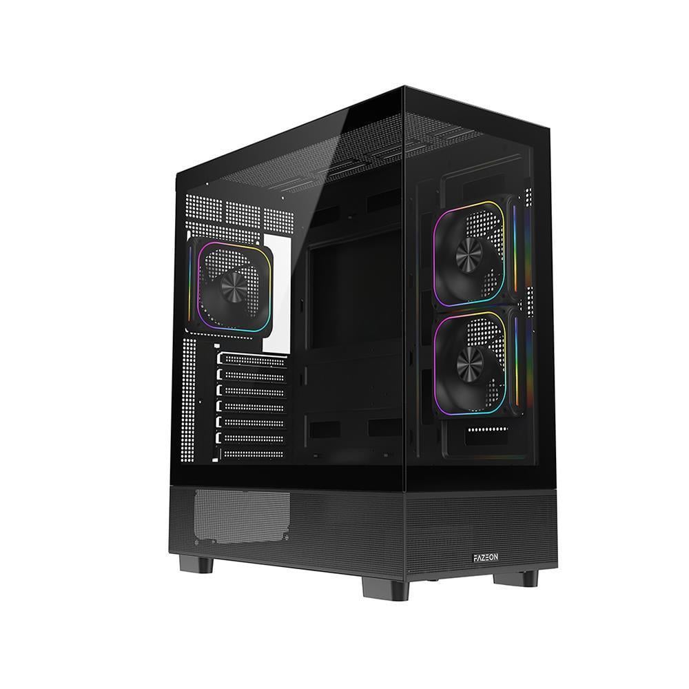 FAZEON F17 750W 80PLUS BRONZE 3x120mm ARGB Fanlı ATX Siyah Bilgisayar Kasası