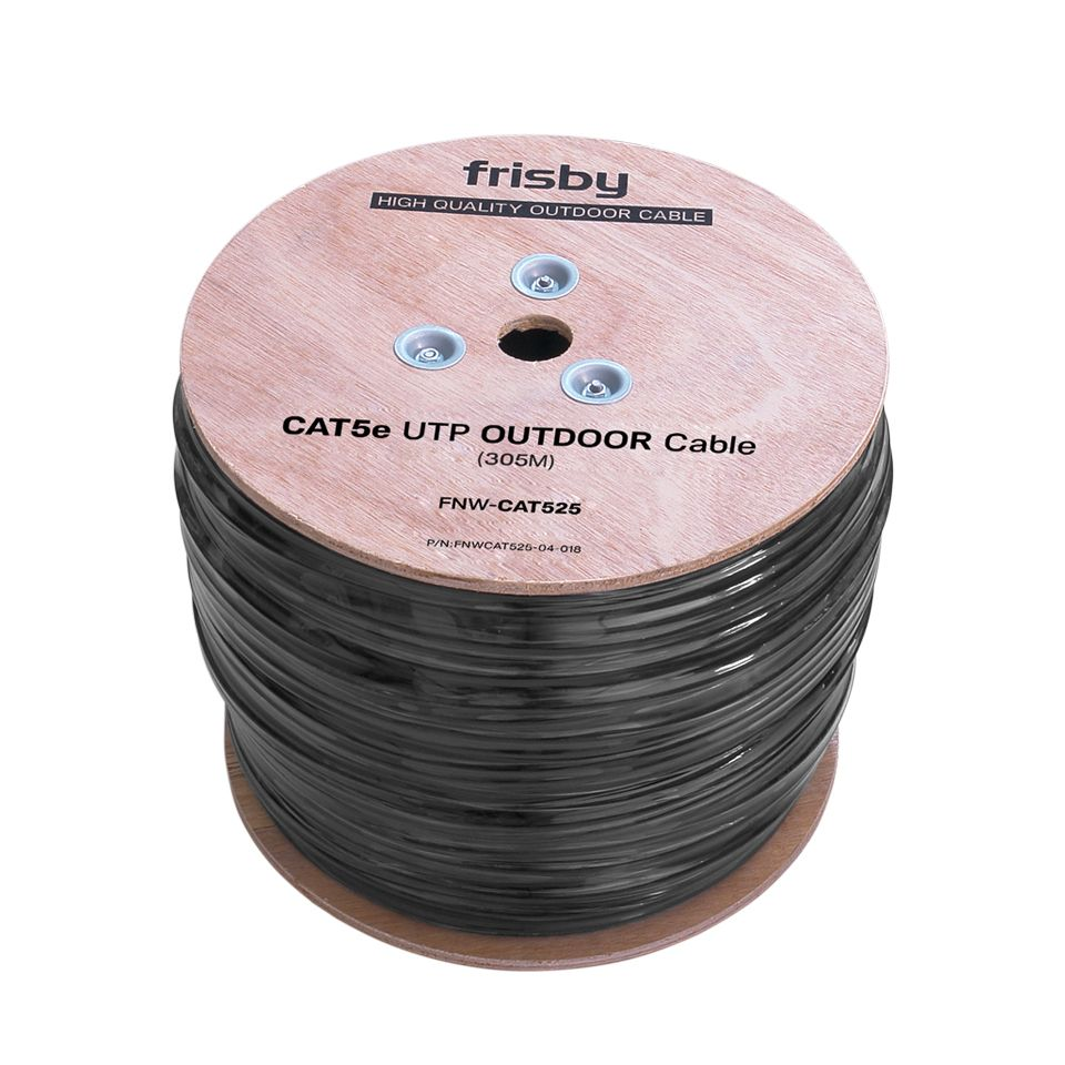 FRISBY 305metre 23AWG Gri CAT5e UTP Dış Ortam (Outdoor) Kablo FNW-CAT525