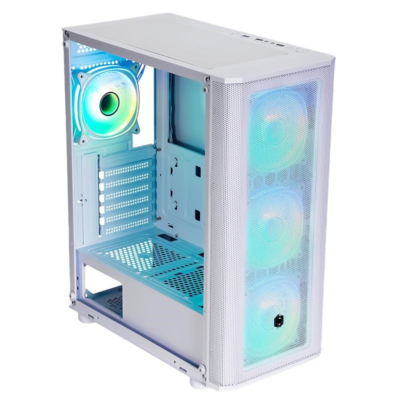 FRISBY 650w 80+ CM-106 ARGB Gaming Mid-Tower PC Kasası Beyaz