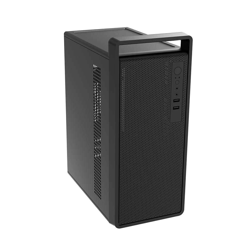 FRISBY FC-2740B, 1x80mm Fan, Siyah, 300W, USB 2.0, mATX, Mini Tower, Kulplu Kurumsal KASA