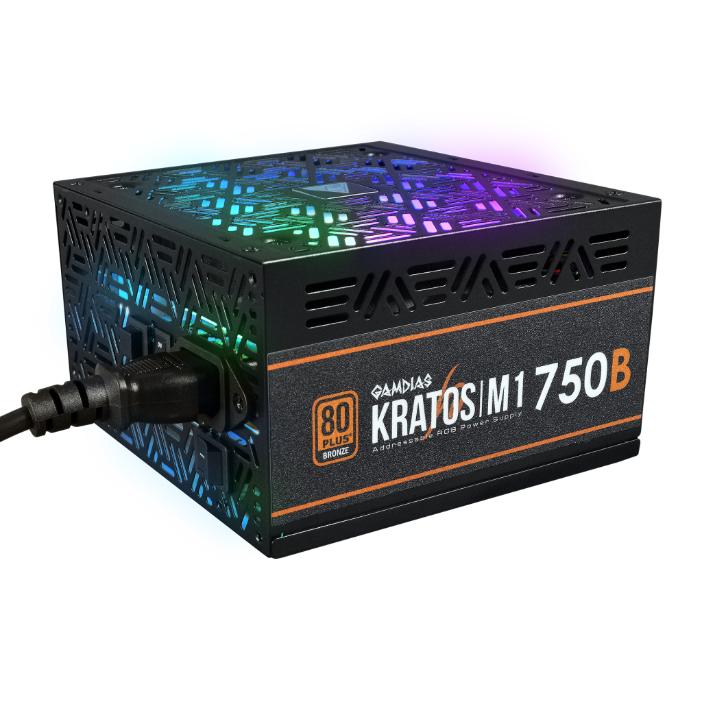 GAMDIAS 750W 80+ BRONZE KRATOS M1-750B 12cm RGB Fanlı Power Supply