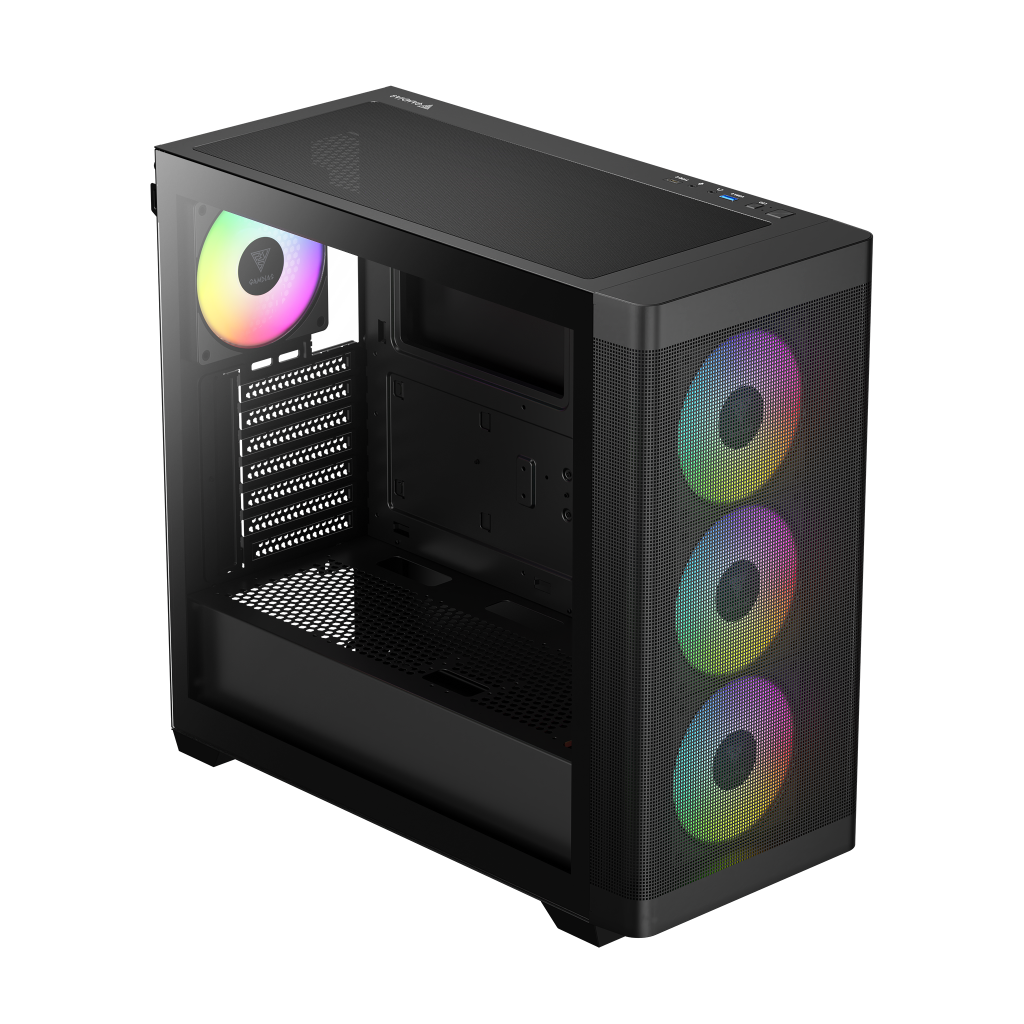 GAMDIAS ATHENA M3, 850W, 80+ Bronze, Tempered Glass, Type-C, Mesh Ön Panel, ARGB, ATX, GAMING KASA