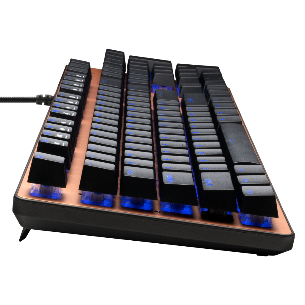 GAMDIAS AURA GK1, USB Kablolu, İngilizce,  Rainbow Backlight, Red Mekanik Switch, Bronz Edition, Gaming Klavye