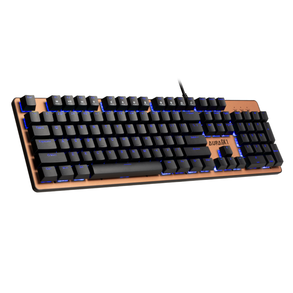 GAMDIAS AURA GK1, USB Kablolu, İngilizce,  Rainbow Backlight, Red Mekanik Switch, Bronz Edition, Gaming Klavye