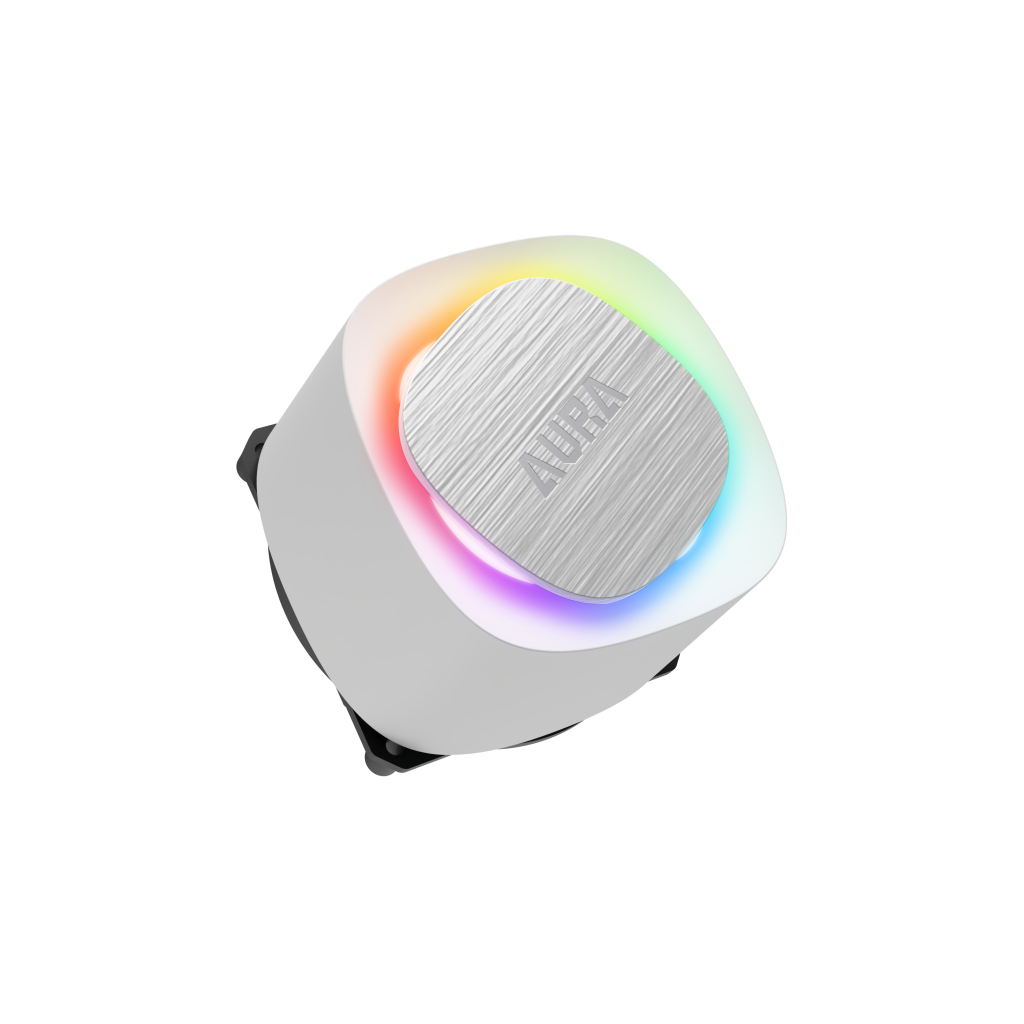 GAMDIAS AURA GL120 V2 WH, White Edition, 120mm,  RGB, 1 Fanlı, CPU Sıvı Soğutma