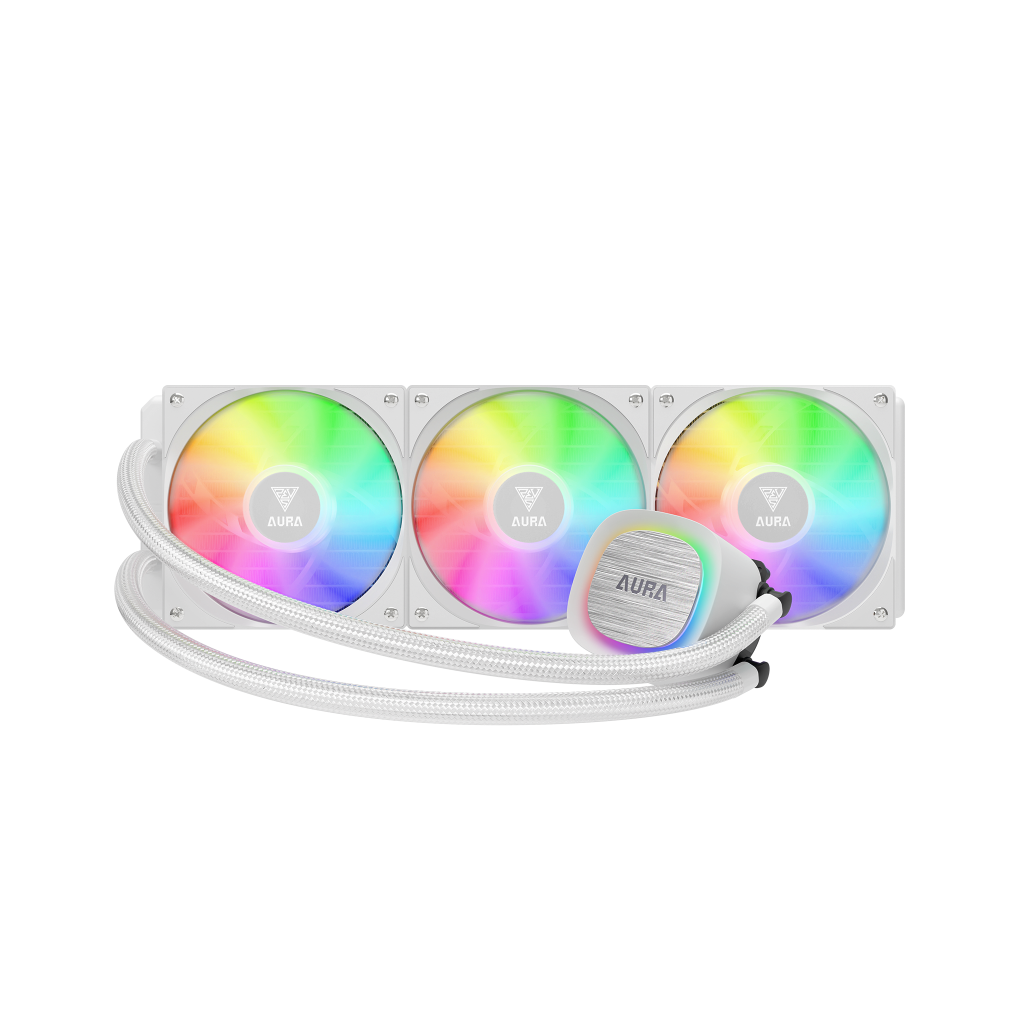 GAMDIAS AURA GL360 V2 WH, White Edition, 360mm,  RGB, 3 Fanlı, CPU Sıvı Soğutma
