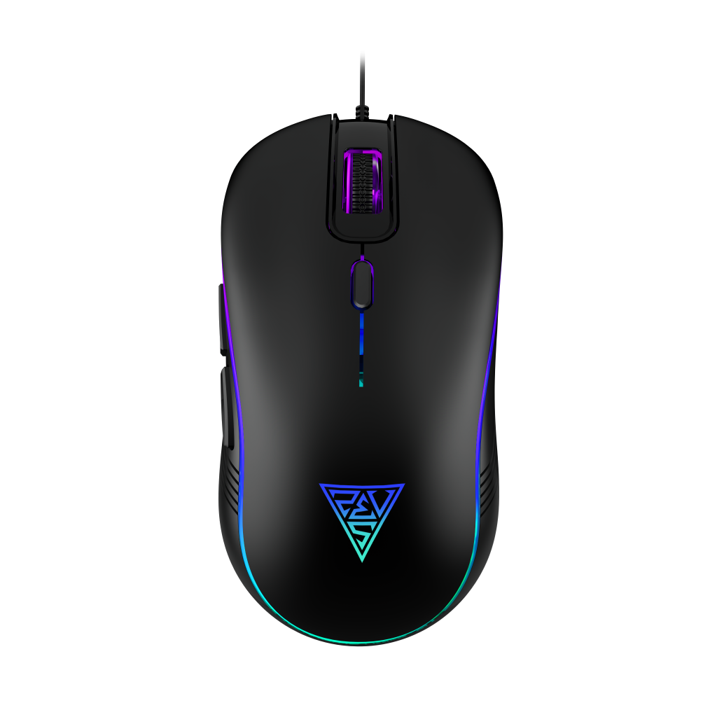 GAMDIAS AURA GS3, Çok Renkli Aydınlatma,  USB Kablolu, 6 Programlanabilir Buton, Gaming Mouse, 3.600 DPI, Siyah