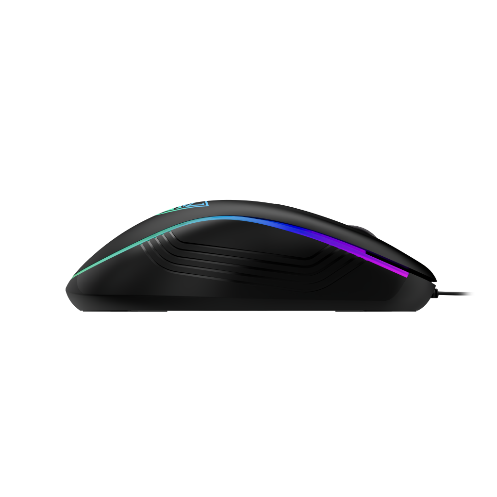 GAMDIAS AURA GS3, Çok Renkli Aydınlatma,  USB Kablolu, 6 Programlanabilir Buton, Gaming Mouse, 3.600 DPI, Siyah