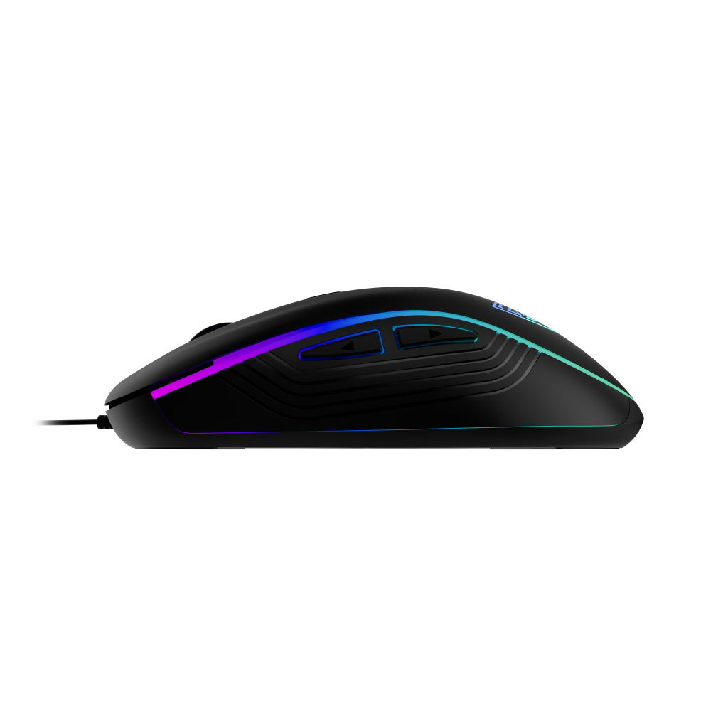 GAMDIAS AURA GS3, Çok Renkli Aydınlatma,  USB Kablolu, 6 Programlanabilir Buton, Gaming Mouse, 3.600 DPI, Siyah