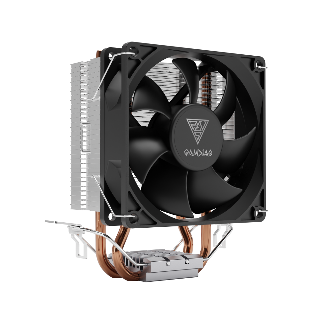 GAMDIAS BOREAS E1-210 MONO, 92mm, CPU  Kule Tipi Hava Soğutma, Doğrudan Temas Teknolojisine Sahip 2 adet Gelişmiş Bakır Isı Borusu (AMD AM5 ve INTEL Tüm işlemciler ile uyumlu)