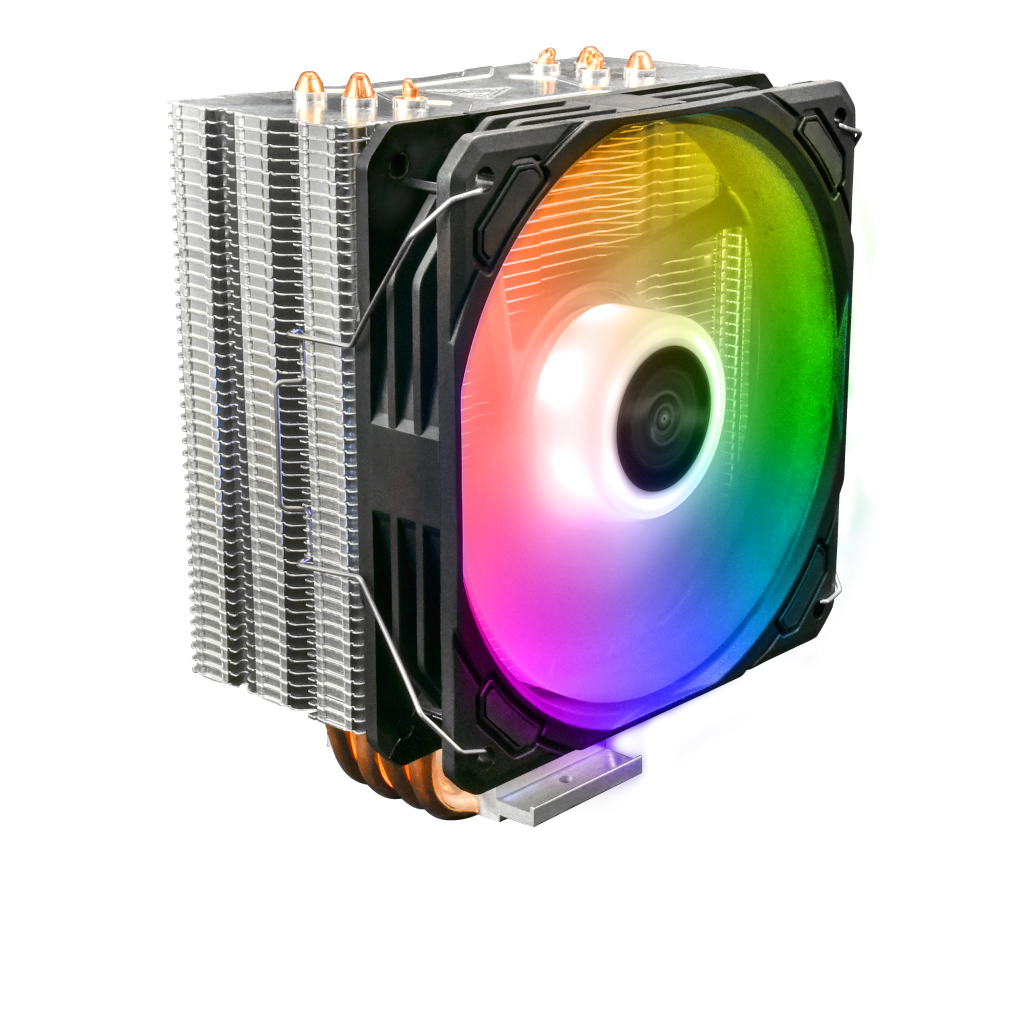 GAMDIAS BOREAS E1-410, ARGB, 120mm, CPU  Kule Tipi Hava Soğutma, Doğrudan Temas Teknolojisine Sahip 4 adet Gelişmiş Bakır Isı Borusu (AMD AM4-AM5 ve INTEL Tüm işlemciler ile uyumlu)