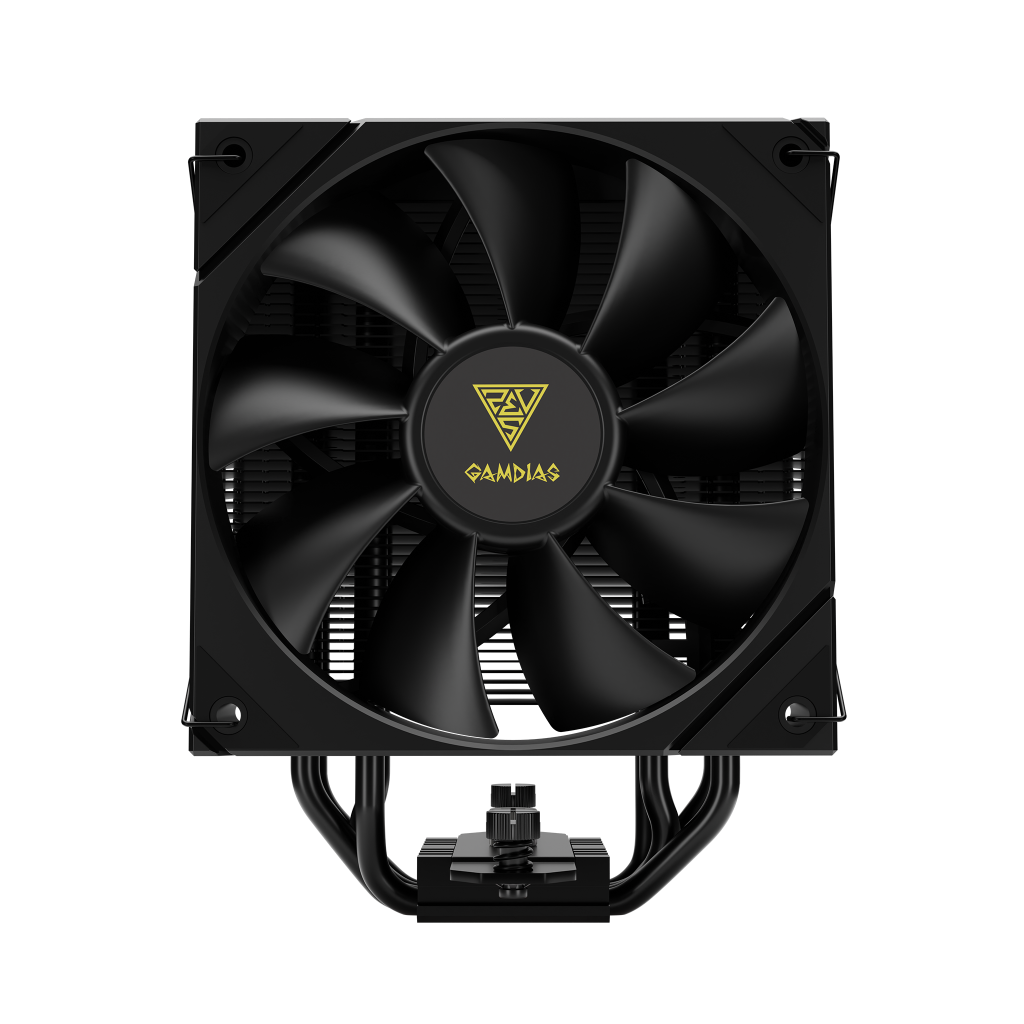 GAMDIAS BOREAS E2-410, Black Edition, 120mm, CPU Kule Tipi Hava Soğutma, Doğrudan Temas Teknolojisine Sahip 4 adet Gelişmiş Bakır Isı Borusu (AMD AM4-AM5 ve INTEL Tüm işlemciler ile uyumlu)