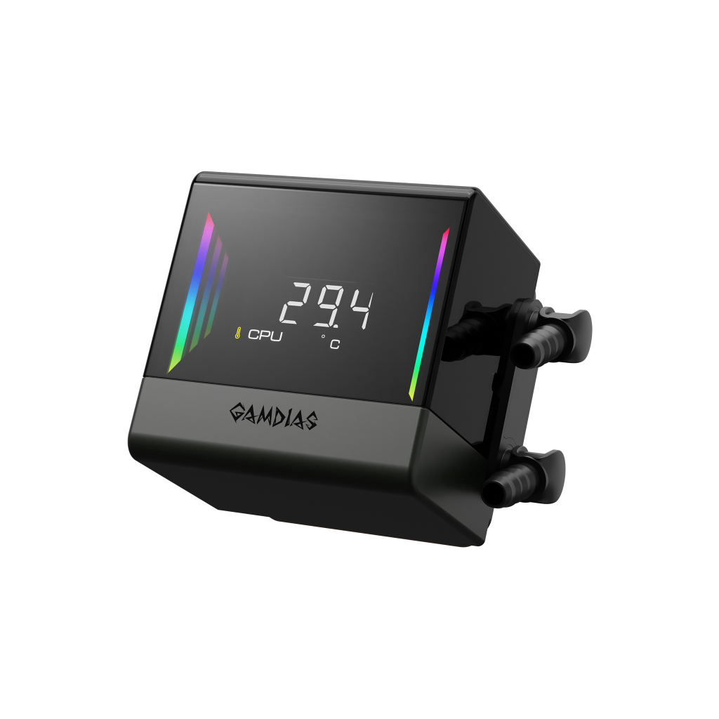 GAMDIAS CHIONE E4-360, 360mm, ARGB, 3 Fanlı, Dijital Ekran, CPU Sıvı Soğutma
