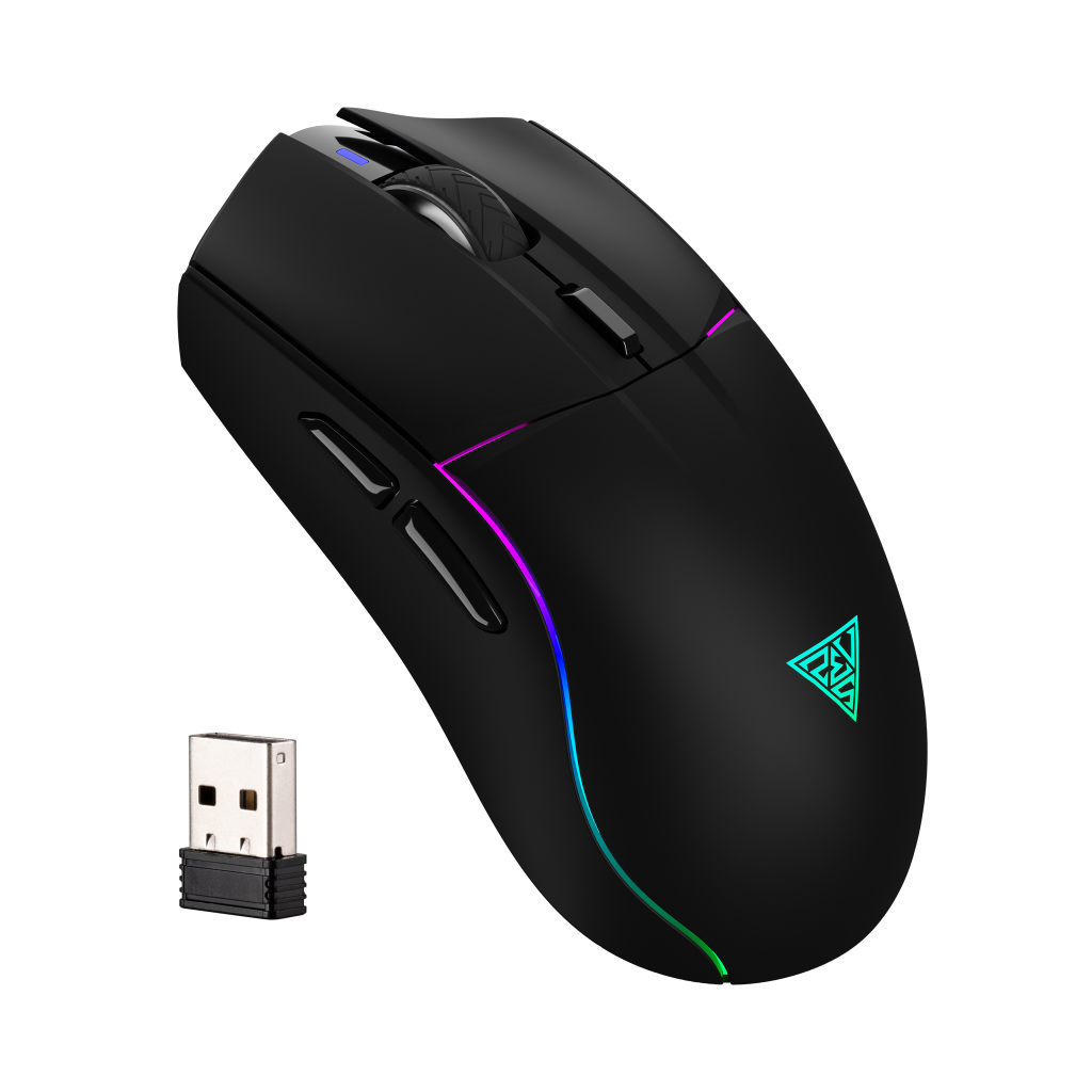 GAMDIAS HADES M3, RGB Aydınlatma, 2.4Ghz ve Bluetooth Kablosuz, 7 Programlanabilir Buton, Şarj Edilebilir, Type-C, Gaming Mouse, 10.000 DPI, Siyah