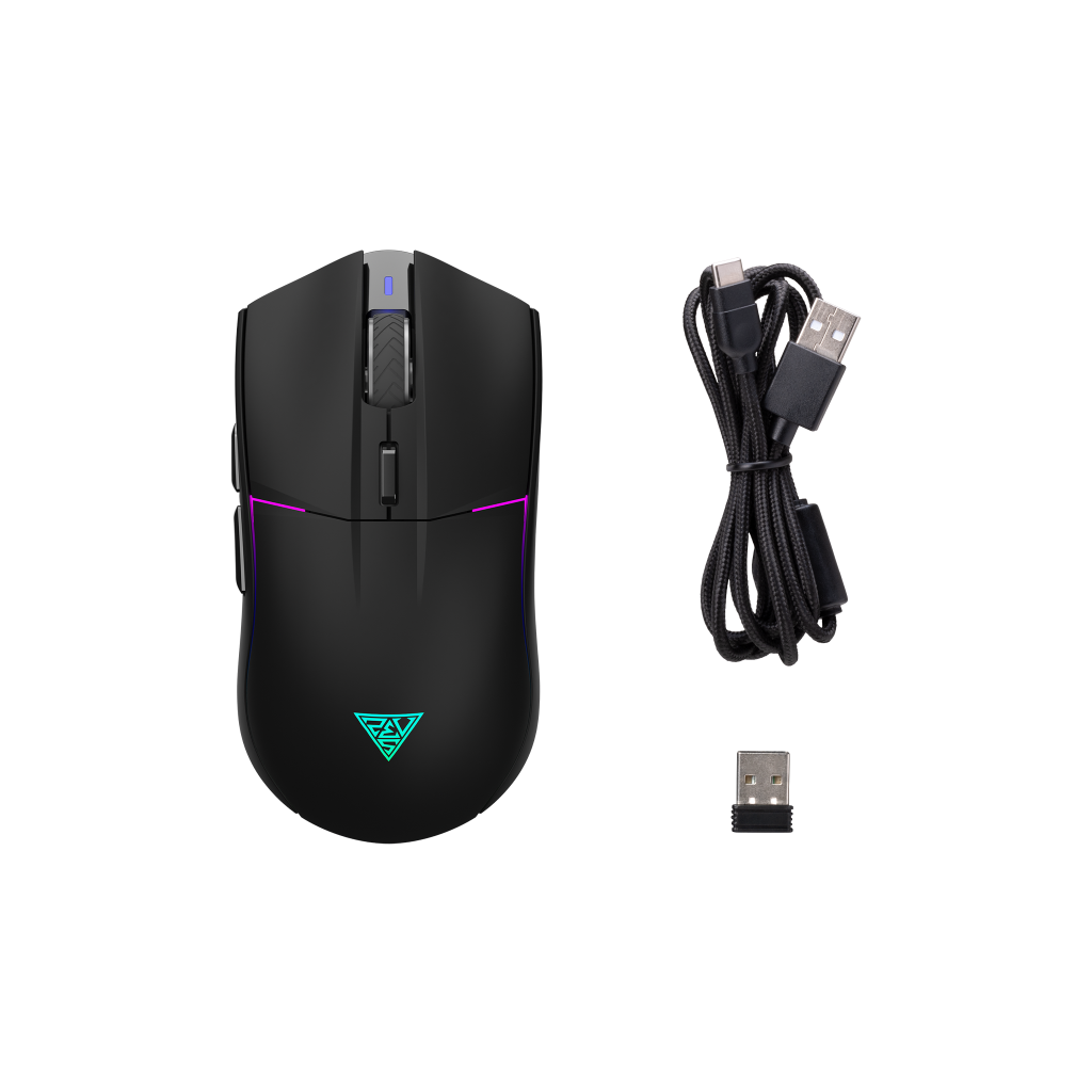 GAMDIAS HADES M3, RGB Aydınlatma, 2.4Ghz ve Bluetooth Kablosuz, 7 Programlanabilir Buton, Şarj Edilebilir, Type-C, Gaming Mouse, 10.000 DPI, Siyah