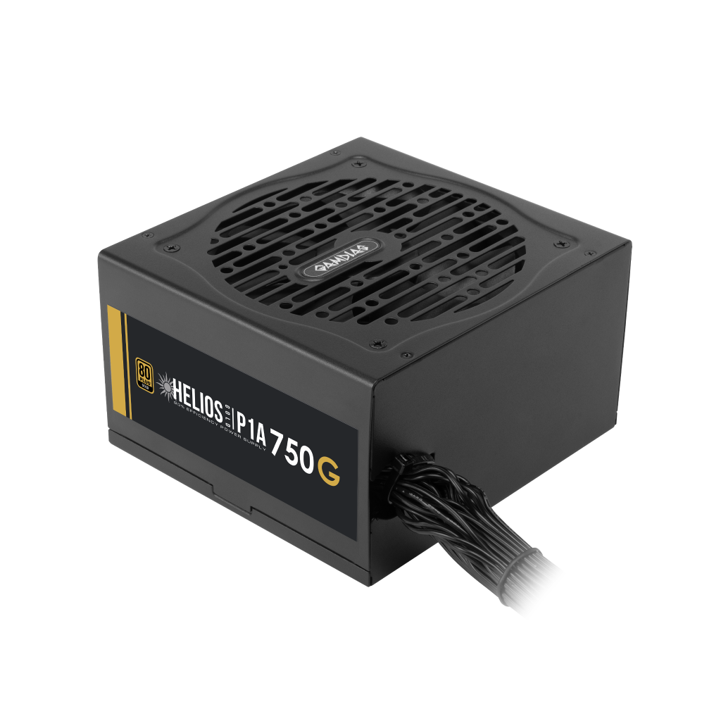 GAMDIAS HELIOS P1A-750G, 750W, 80+ Gold, Aktif PFC, GAMING, ATX, Power Supply (PSU)