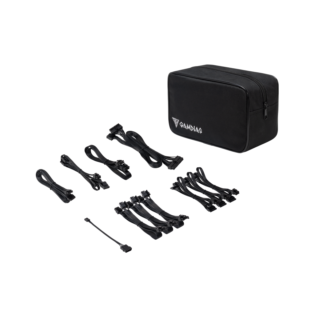 GAMDIAS HELIOS P2-1000G, 1000W, 80+ Gold, Full Modüler, Aktif PFC, GAMING, ATX, Power Supply (PSU)