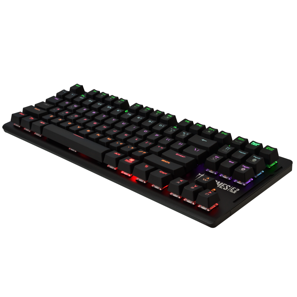 GAMDIAS HERMES-E2, USB Kablolu, İngilizce,  Rainbow Backlight, Blue Mekanik Switch, Gaming Klavye