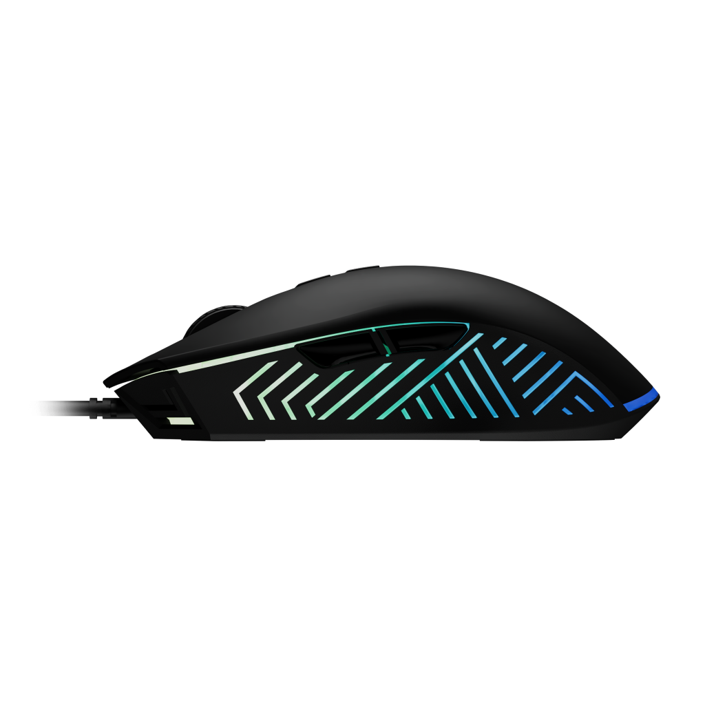 GAMDIAS ZEUS E4, RGB Aydınlatma, USB Kablolu,  7 Programlanabilir Buton, Gaming Mouse, 7.200 DPI, Siyah