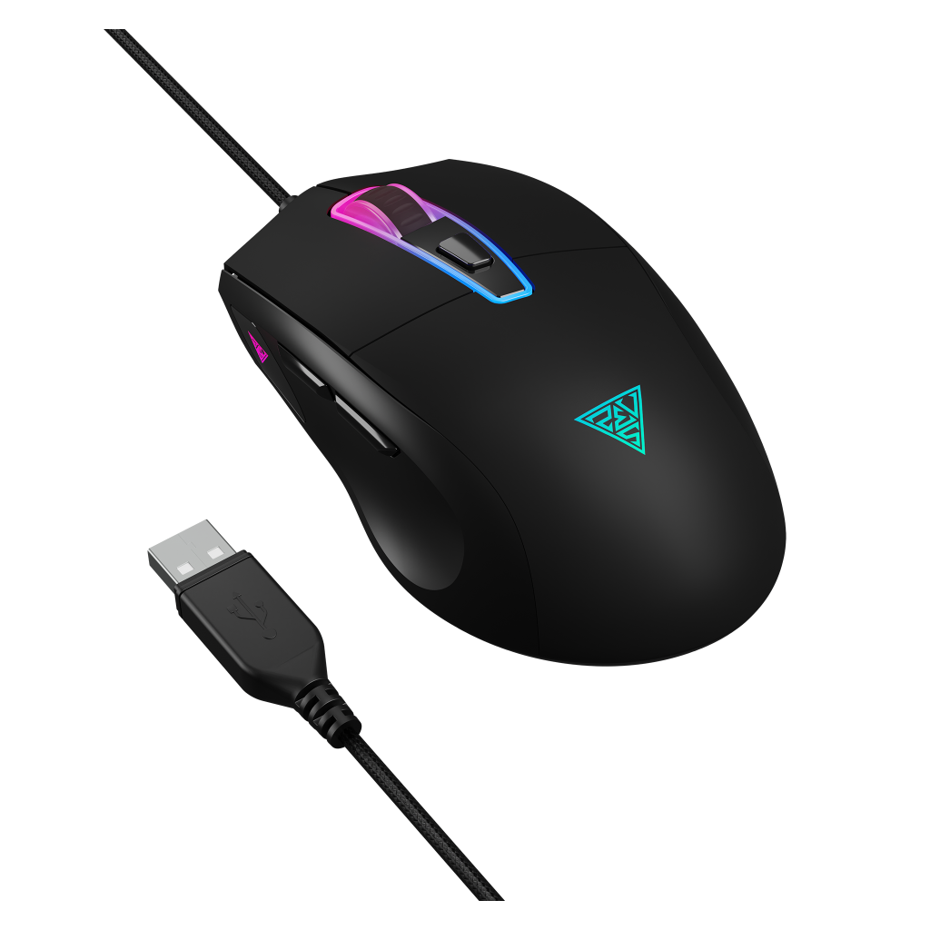 GAMDIAS ZEUS M5, RGB Aydınlatma, USB Kablolu,  7 Programlanabilir Buton, Gaming Mouse, 12.800 DPI, Siyah