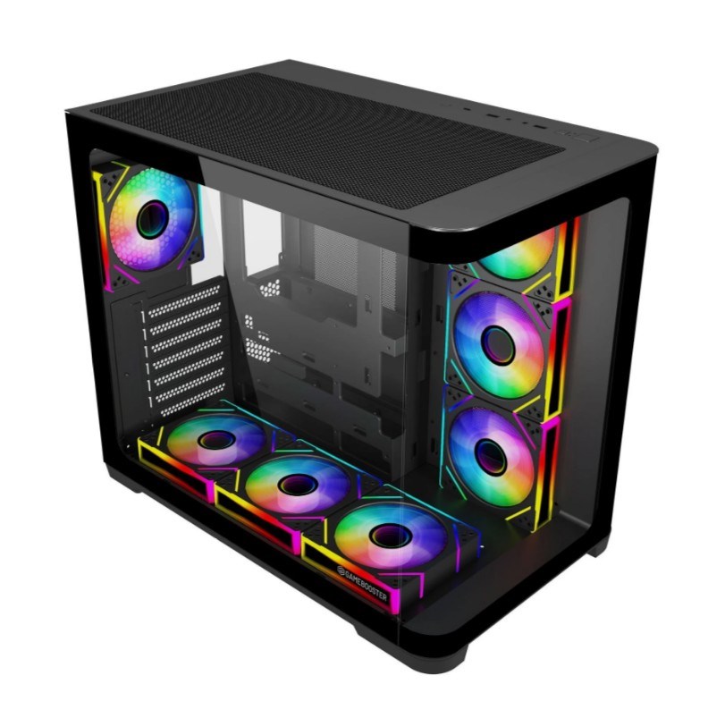 GAMEBOOSTER 850w 80+ BRONZE GB-G2852B-850W Gaming Mid-Tower PC Kasası Siyah 7-Fanlı