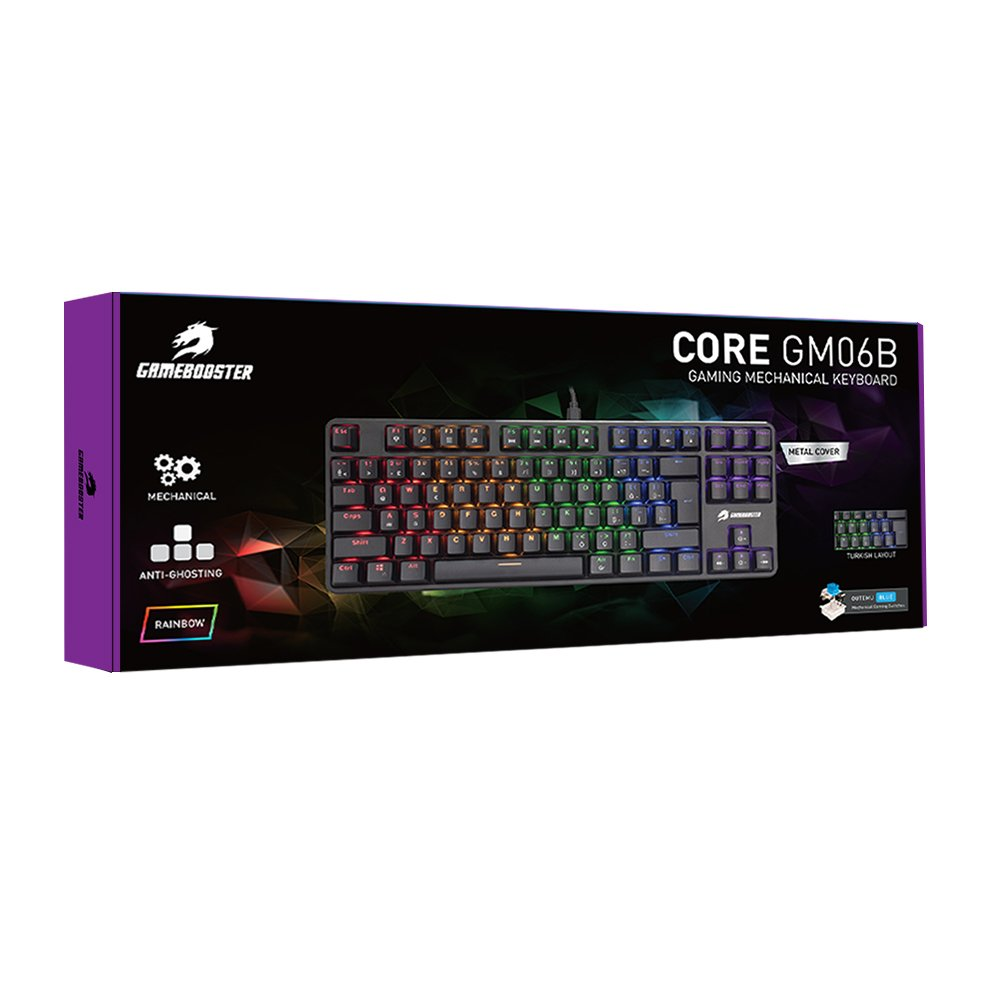 GAMEBOOSTER GM06B Plus Rainbow Aydınlatmalı 88 Tuş Mekanik Oyun Klavyesi