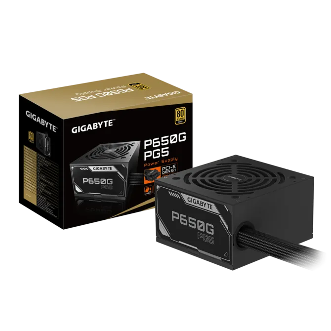 GIGABYTE 650w 80+Gold GP-P650G PG5 PCIe 5.1 Power Supply