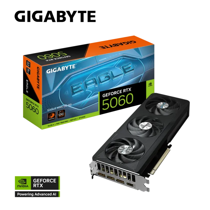 GIGABYTE 8GB RTX5060 EAGLE MAX OC GV-N5060EAGLEMAX OC-8G GDDR7 HDMI-DP PCIE 5.0