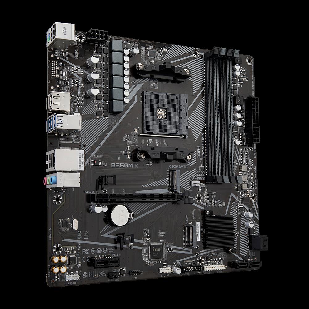 GIGABYTE B550M K DDR4 4733MHz(OC) HDMI M.2 DP mATX