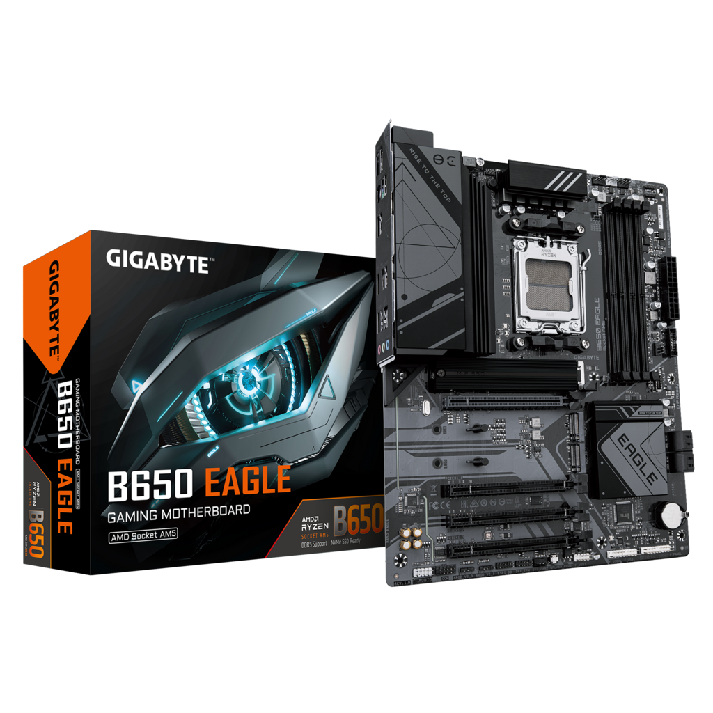 GIGABYTE B650 EAGLE, Rev.1.0, 4xDDR5, 3xM.2, DP, HDMI, Type-C, AM5 Soket GAMING Anakart