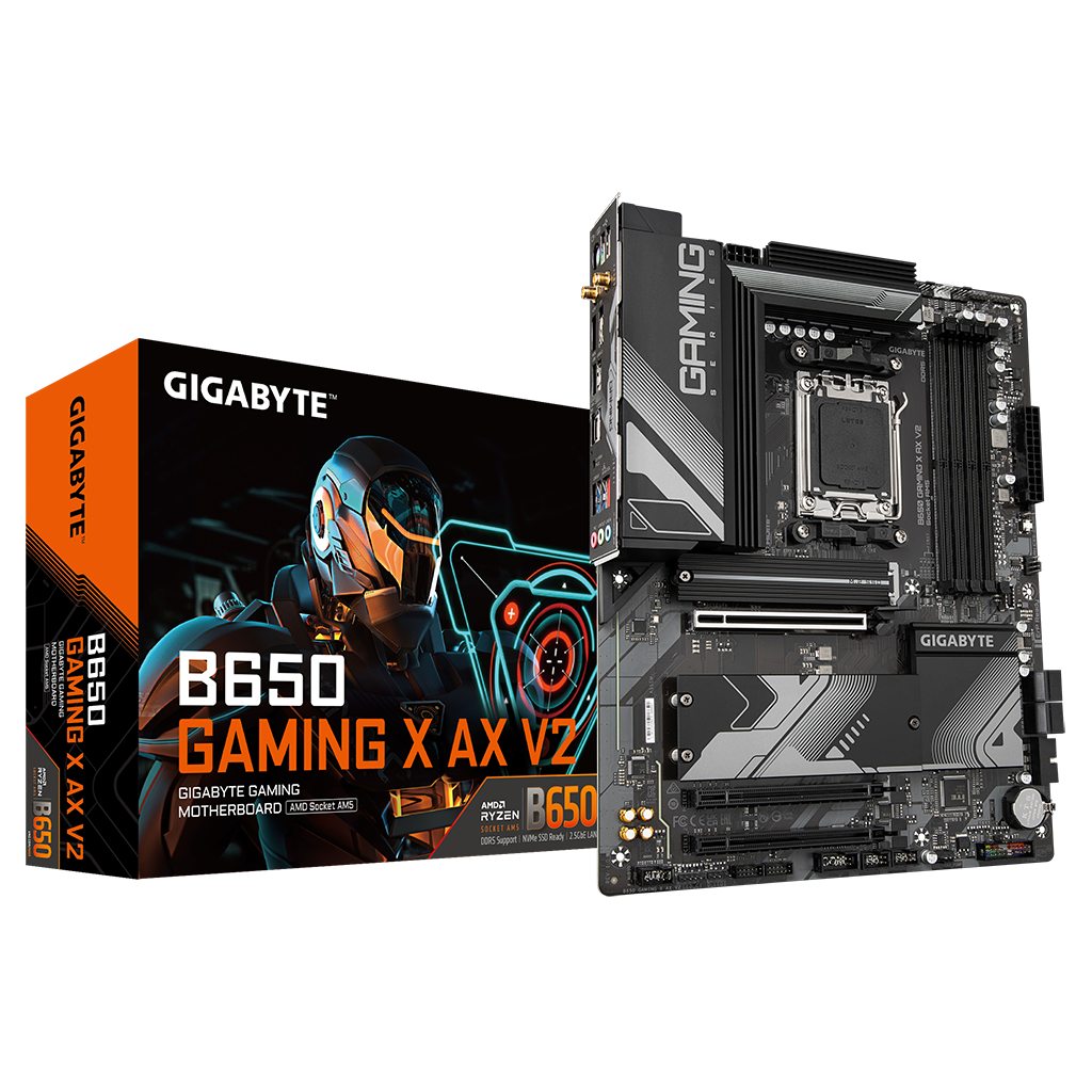 GIGABYTE B650 GAMING X AX V2, 4xDDR5, 3xM.2, DP, HDMI, Type-C, Wi-Fi 6E, Bluetooth v5.3, AM5 Soket GAMING Anakart