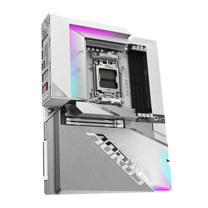 GIGABYTE B650E AORUS STEALTH ICE DDR5 HDMI DP  PCIe 5.0 AM5 ATX BEYAZ