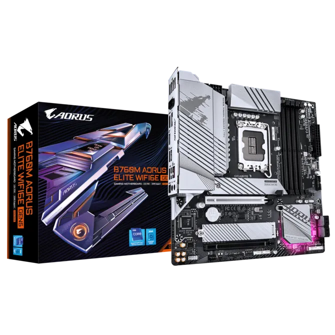 GIGABYTE B760M AORUS ELITE WIFI6E GEN5 DDR5 HDMI-DP TYPEC PCIE 4.0 1851p mATX