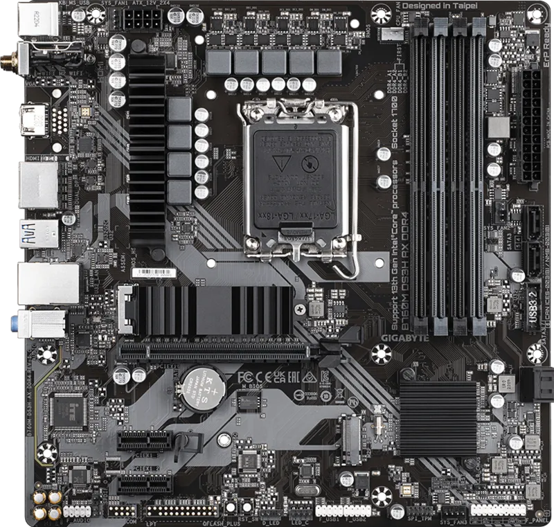 GIGABYTE B760M DS3H AX WIFI6E DDR4 HDMI TYPE-C DP PCIE 4.0 1700p mATX