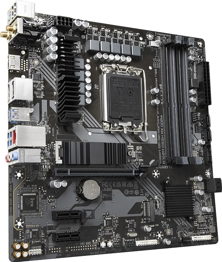 GIGABYTE B760M DS3H AX WIFI6E DDR4 HDMI TYPE-C DP PCIE 4.0 1700p mATX