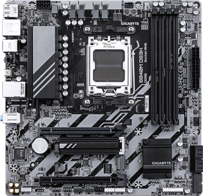 GIGABYTE B840M-DS3H DDR5 HDMI-DP PCIE 4.0 AM5 mATX