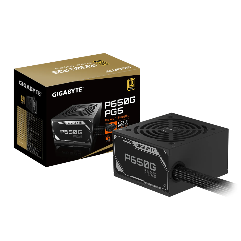 GIGABYTE GP-P650G PG5, 650W, 80+ GOLD, GAMING Power Supply