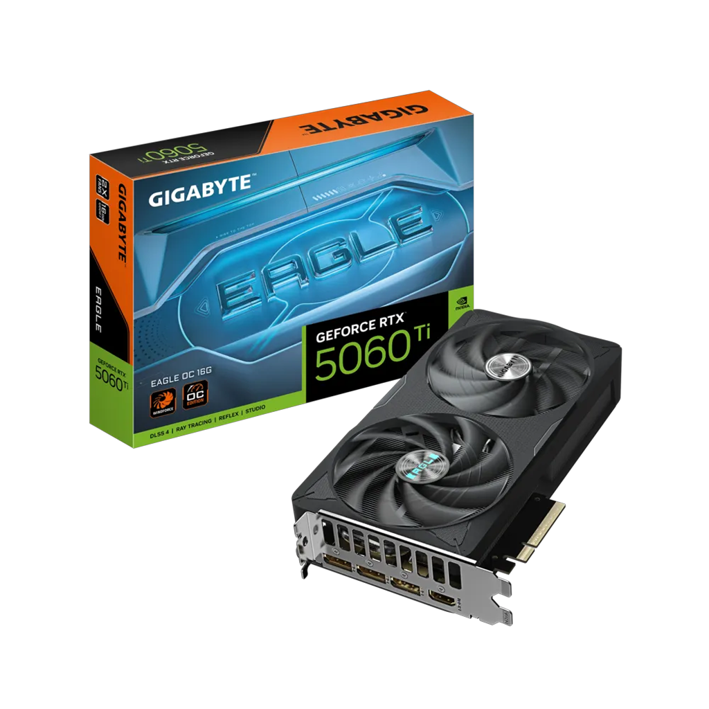 GIGABYTE GV-N506TEAGLE OC-16GD, RTX5060TI, EAGLE OC, 16Gb, GDDR7, 128BIT, 2 Fanlı, 1xHDMI, 3xDP, GAMING Ekran KARTI