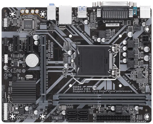 GIGABYTE H310M-DS2 DDR4 PCIe 16X v3.0 1151p v2 mATX