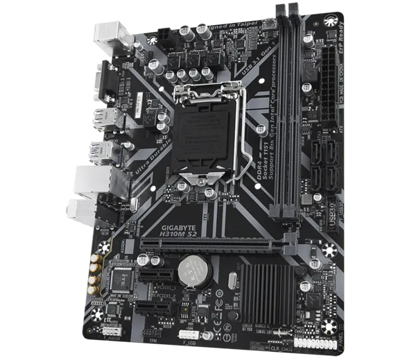 GIGABYTE H310M-S2 DDR4 SATA3 PCIe 16X v3.0 1151p v2 mATX