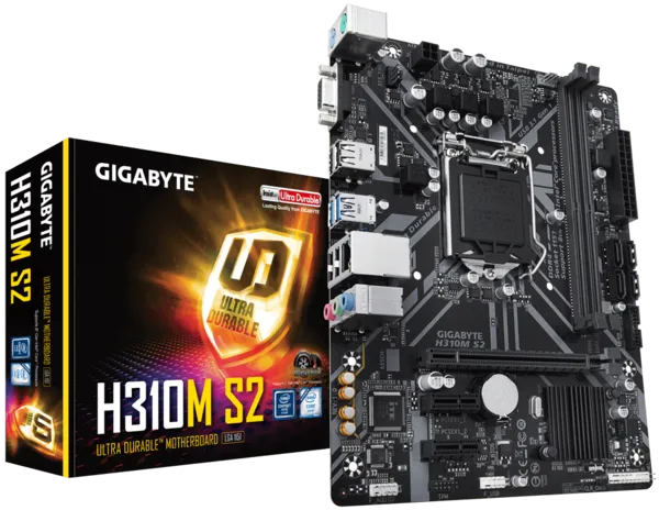 GIGABYTE H310M-S2 DDR4 SATA3 PCIe 16X v3.0 1151p v2 mATX