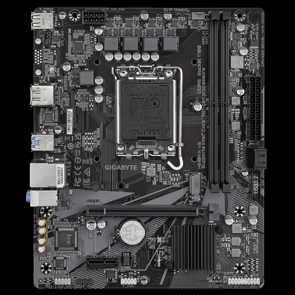 GIGABYTE H610M K V2 DDR5 4800Mhz M.2 HDMI/DP MATX 1700P