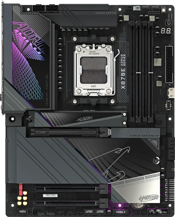 GIGABYTE X870E AORUS MASTER WIFI7 DDR5 HDMI-DP TYPEC PCIE 5.0 AM5 ATX