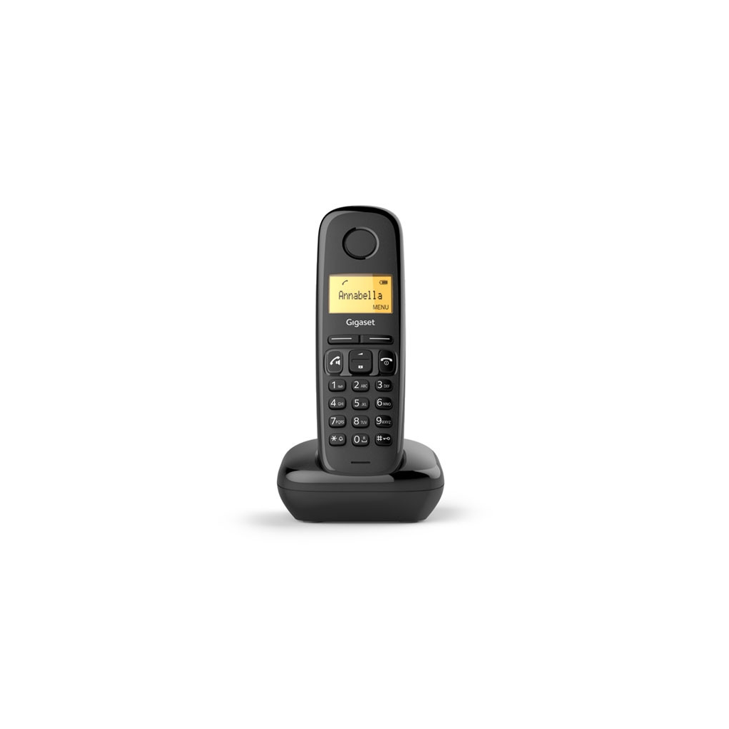 GIGASET A270, Dect Telefon, Siyah, 18 Saat Konuşma, 200 Saat Bekleme, 80 Kişilik Rehber