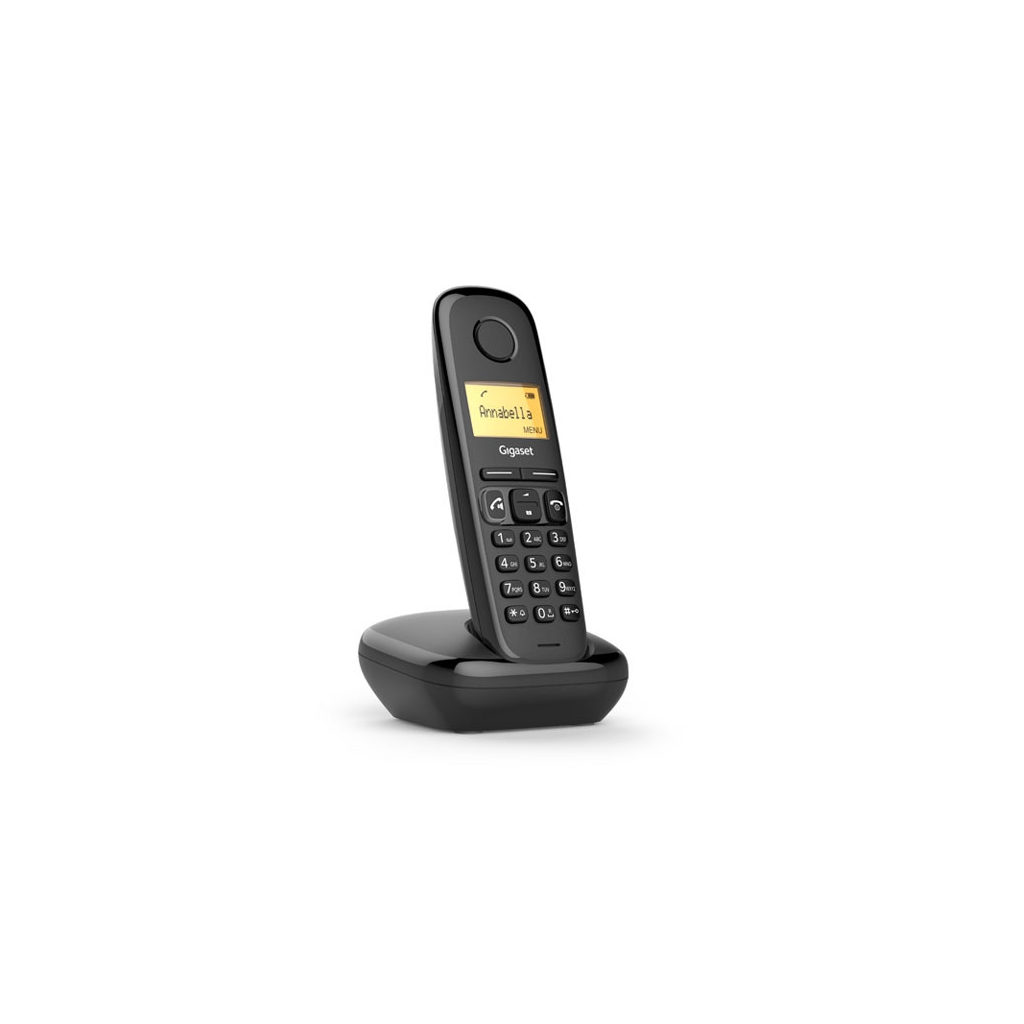 GIGASET A270, Dect Telefon, Siyah, 18 Saat Konuşma, 200 Saat Bekleme, 80 Kişilik Rehber