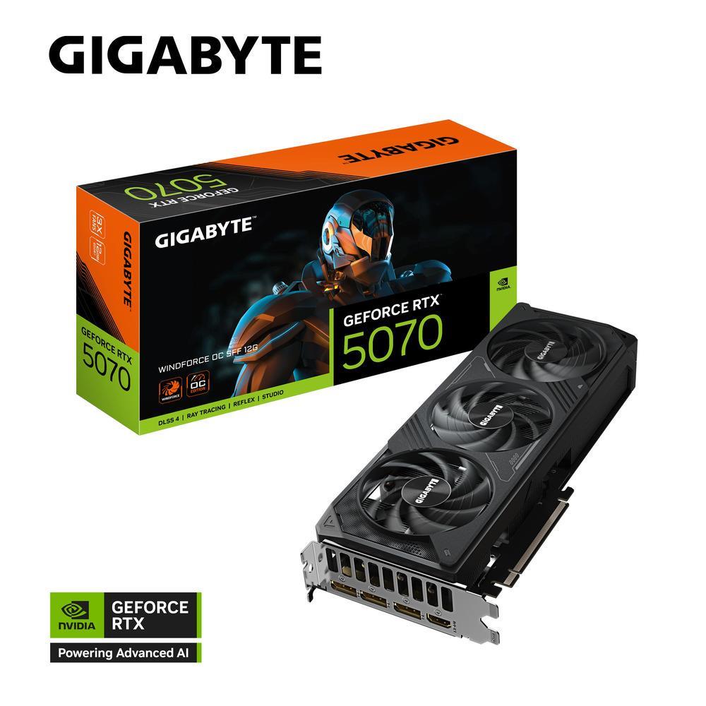 Gigabyte GeForce RTX5070 WindForce OC SFF 12GB 192bit GDDR7 GV-N5070WF3OC-12GD Ekran Kartı