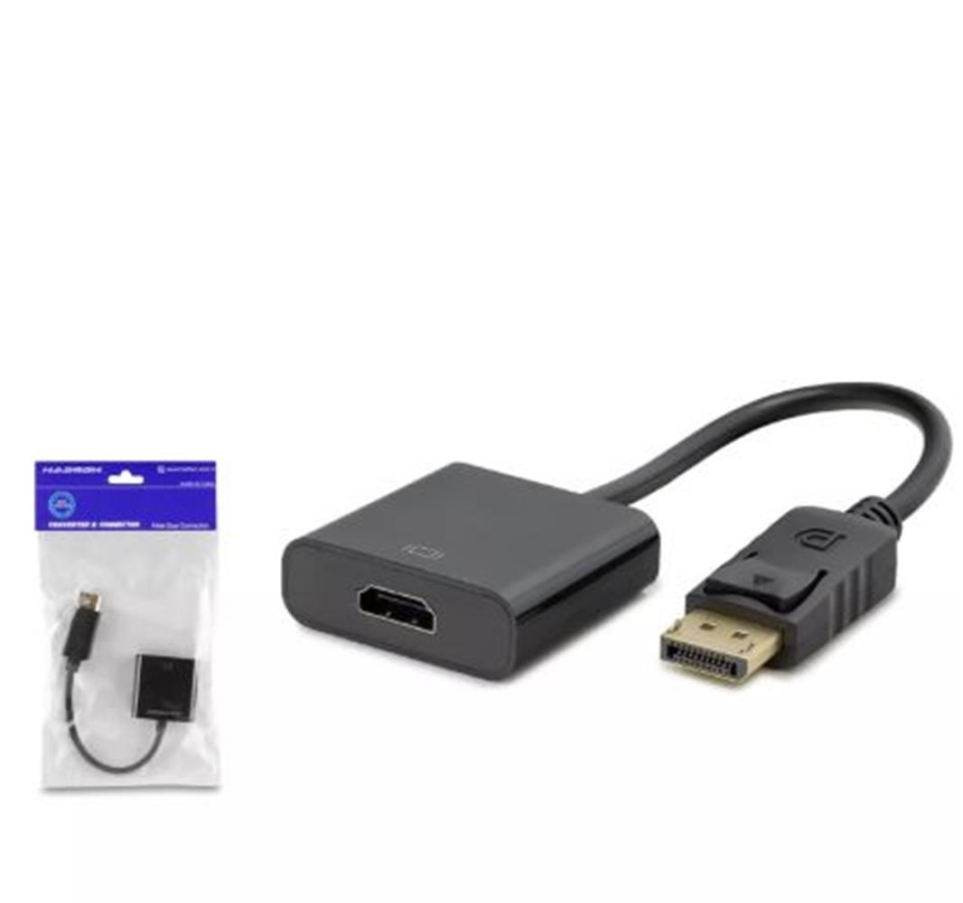 HADRON HDX7873 DisplayPort to HDMI Dişi Görüntü Dönüştürücü 4K 30 Hz - Siyah