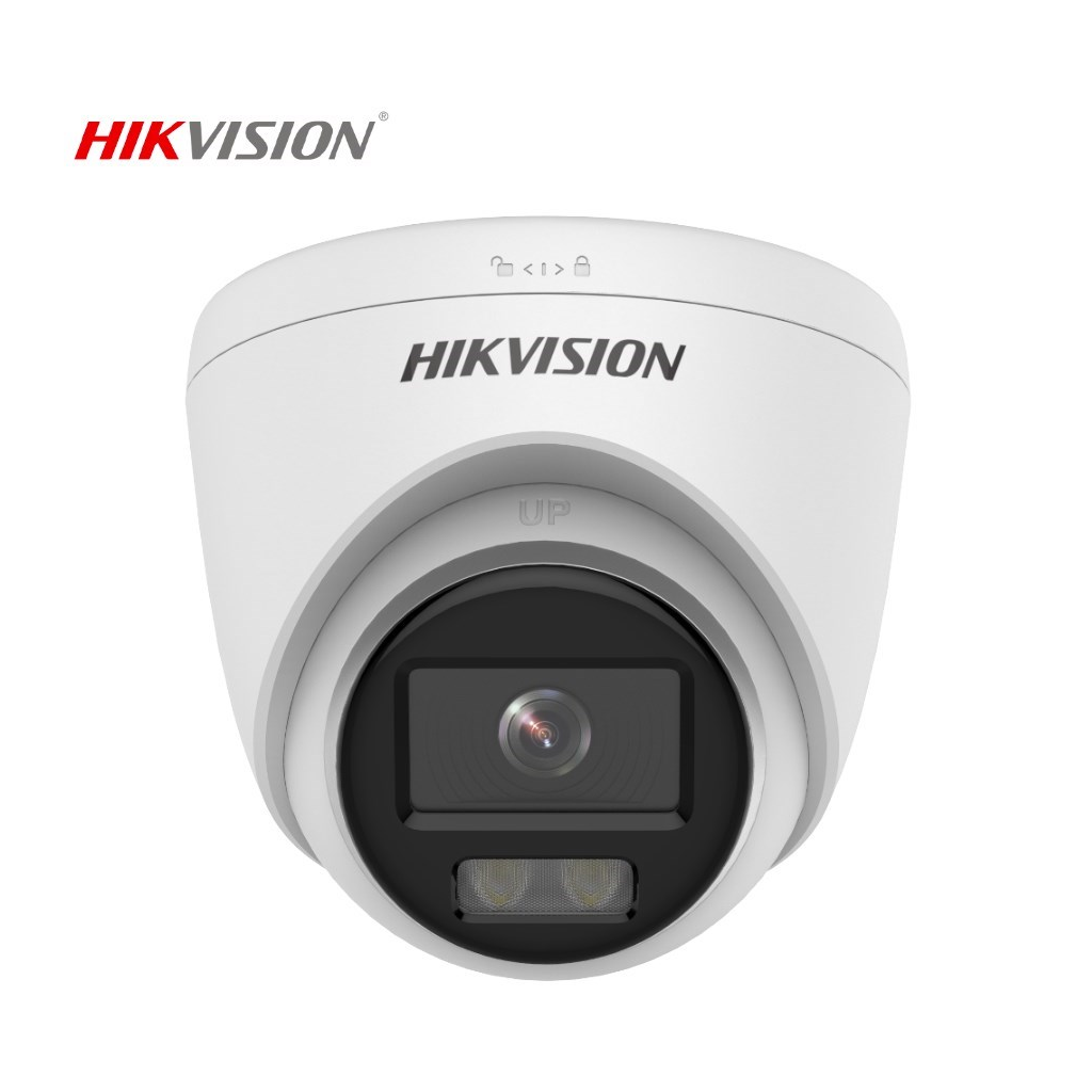 HIKVISION DS-2CD1327G0-LUF 2Mpix, 2,8mm Lens, H265+, 30Mt Gece Görüşü, Dahili Mikrofon, Color Vu Lite, Full Time Color, Dome IP Kamera